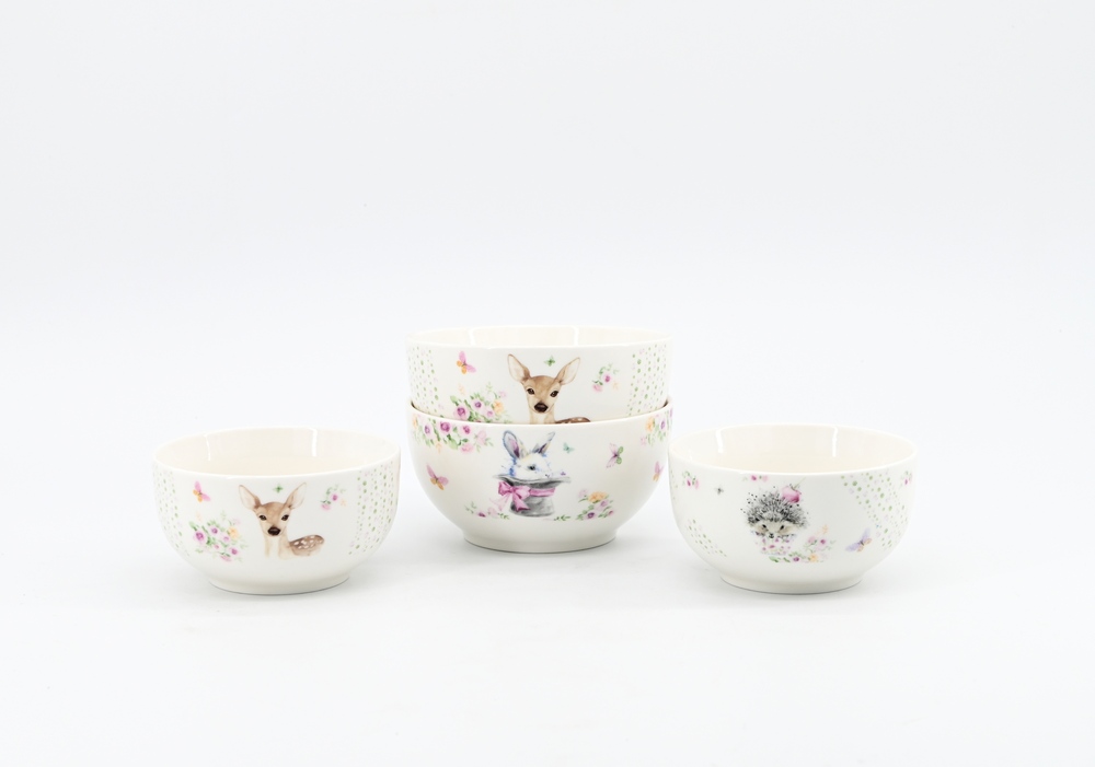 New bone china ceramics decal bowl