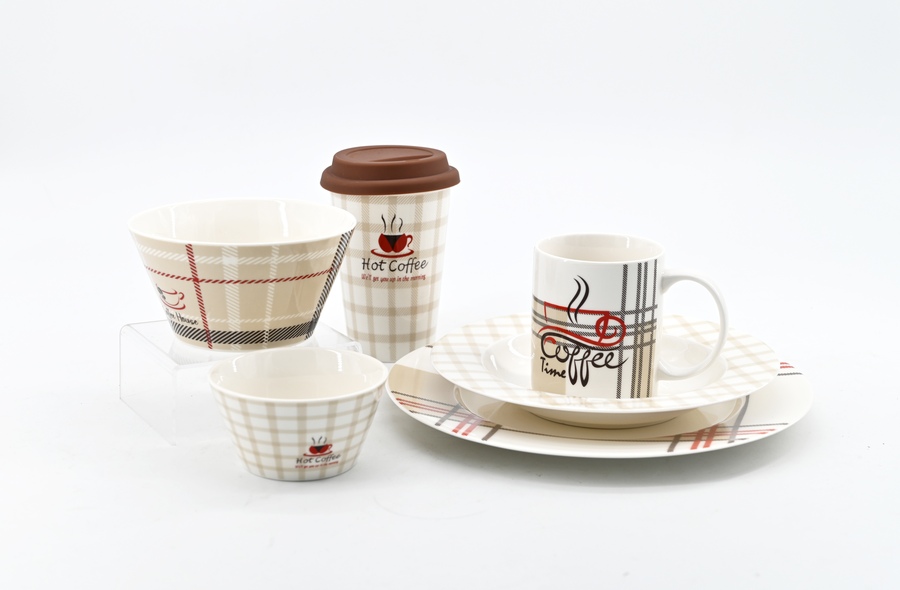 New bone china ceramics decal tableware set